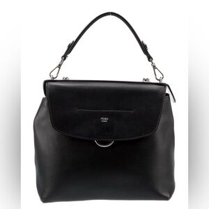 Fendi Black Leather Backpack - Authentic